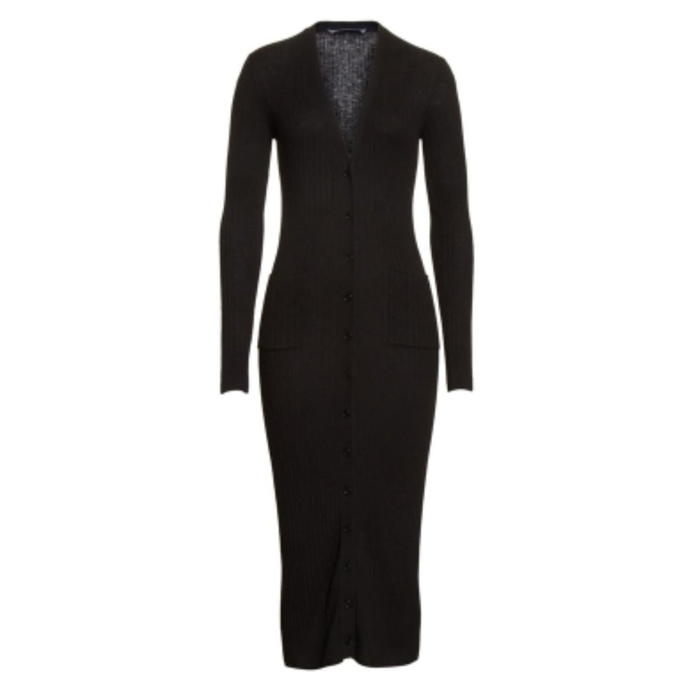 Vince Cashmere Long Ribbed Cardigan